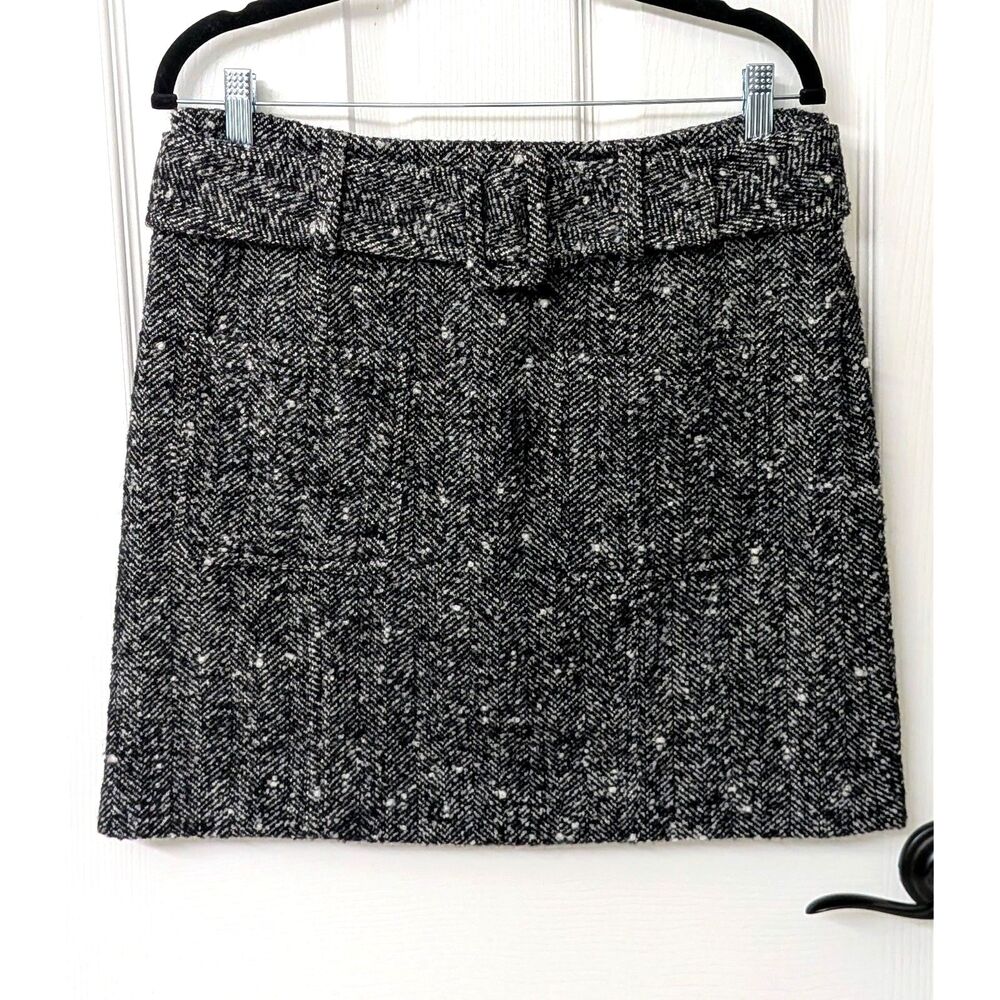 Amour Vert Mini Wool Blend Academia Preppy Belted Staple Indie Skirt‎ | SZ M
